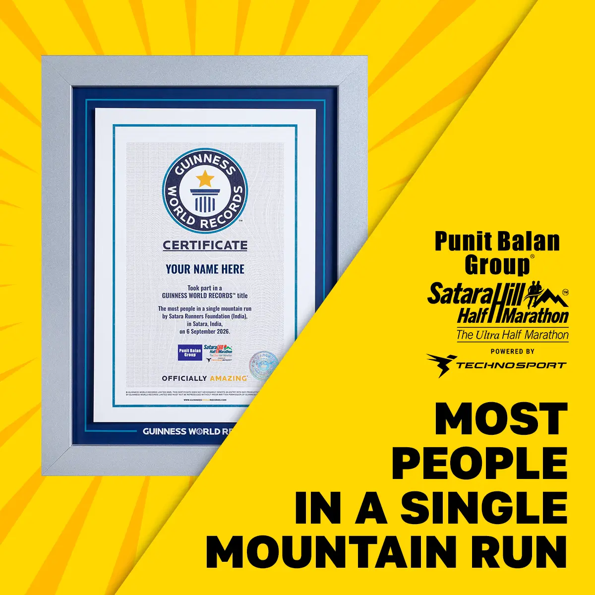 Official Guinness World Record Participant Certificate Mockup
